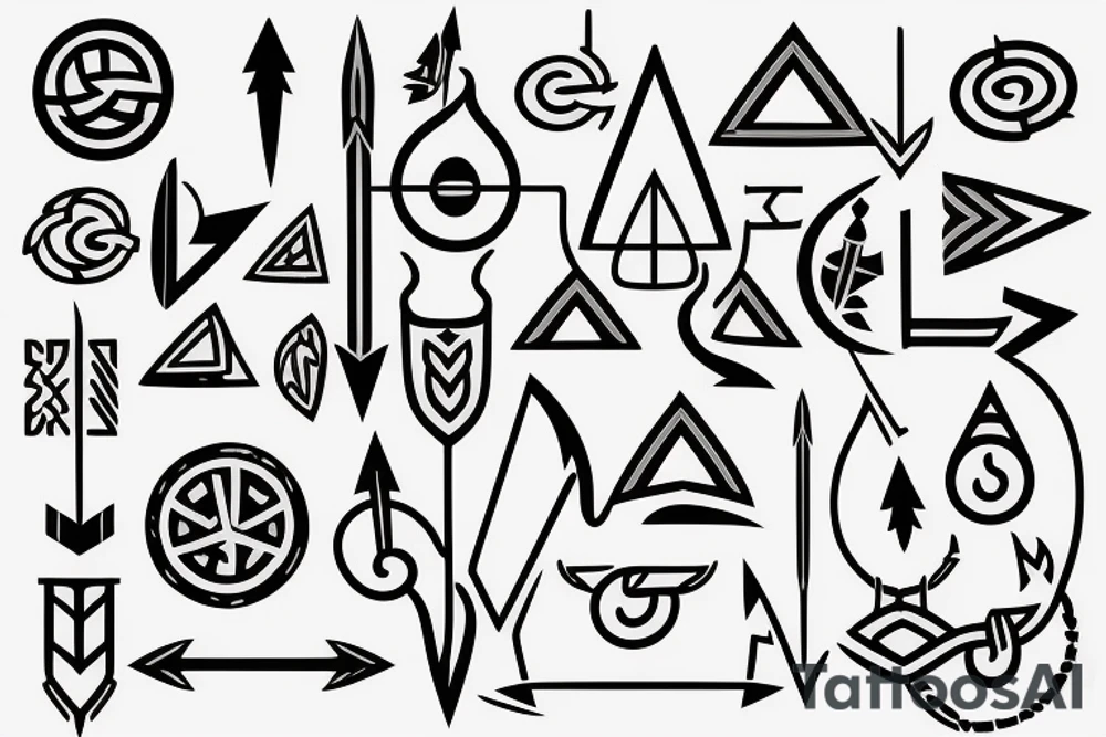 Viking arrow with a semicolon tattoo idea