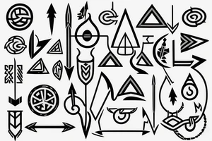 Viking arrow with a semicolon tattoo idea