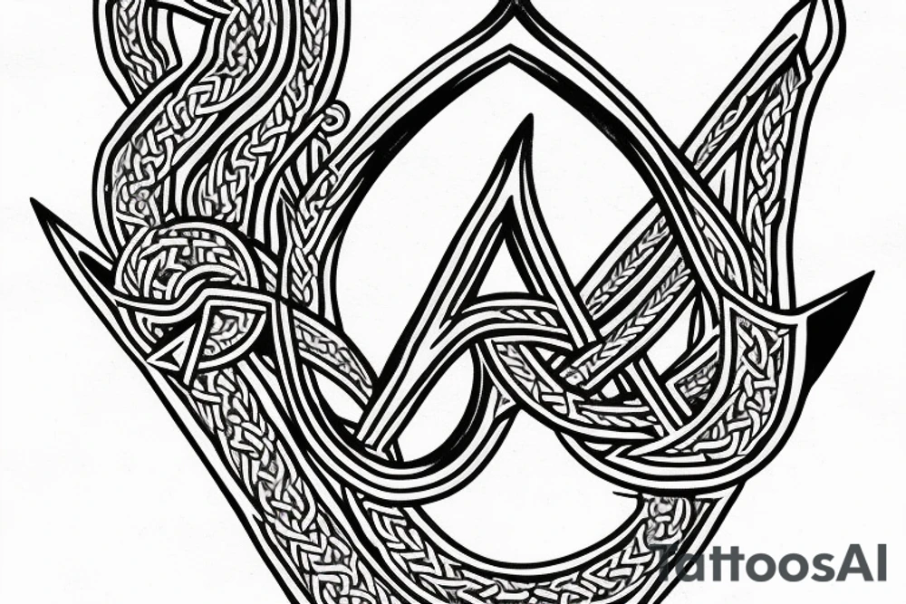 Viking arrow with a semicolon tattoo idea