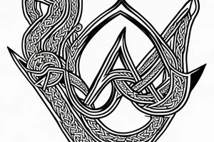 Viking arrow with a semicolon tattoo idea