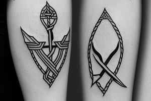 Viking arrow with a semicolon tattoo idea