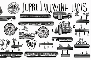 Juniper and train tracks. tattoo idea