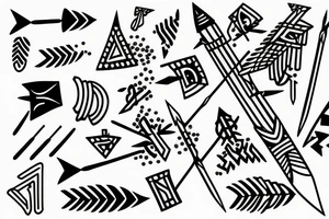 An arrow broken by a semicolon tattoo idea