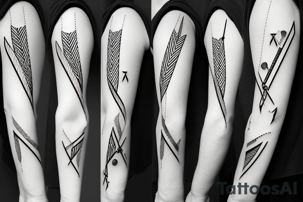 An arrow broken by a semicolon tattoo idea