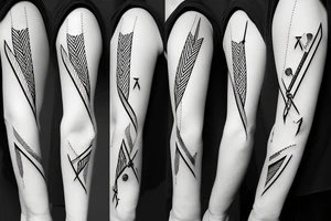 An arrow broken by a semicolon tattoo idea