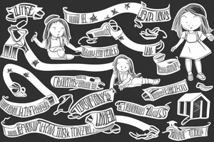 Little girl and train tracks. tattoo idea
