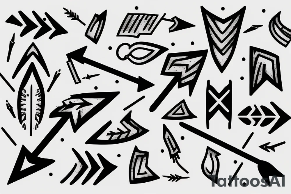 An arrow broken by a semicolon tattoo idea