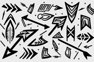 An arrow broken by a semicolon tattoo idea