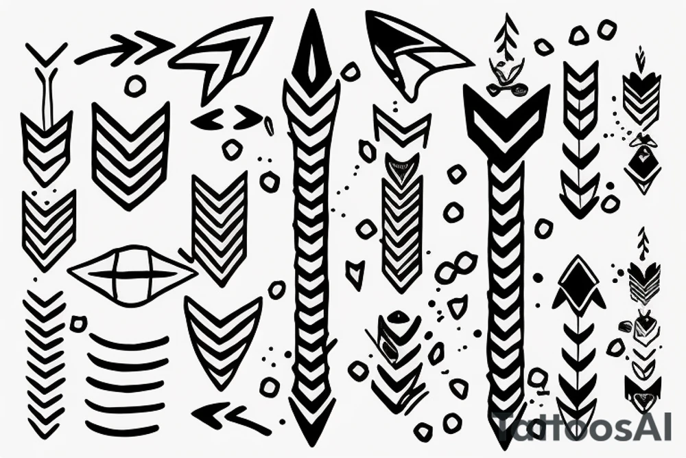 An arrow broken by a semicolon tattoo idea