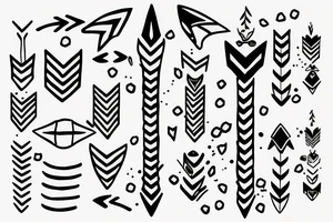 An arrow broken by a semicolon tattoo idea