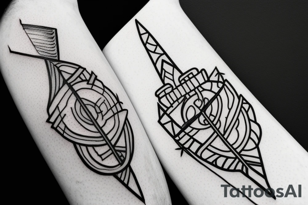 An arrow broken by a semicolon tattoo idea