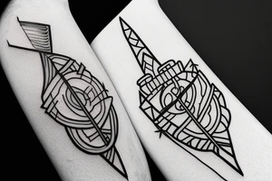 An arrow broken by a semicolon tattoo idea