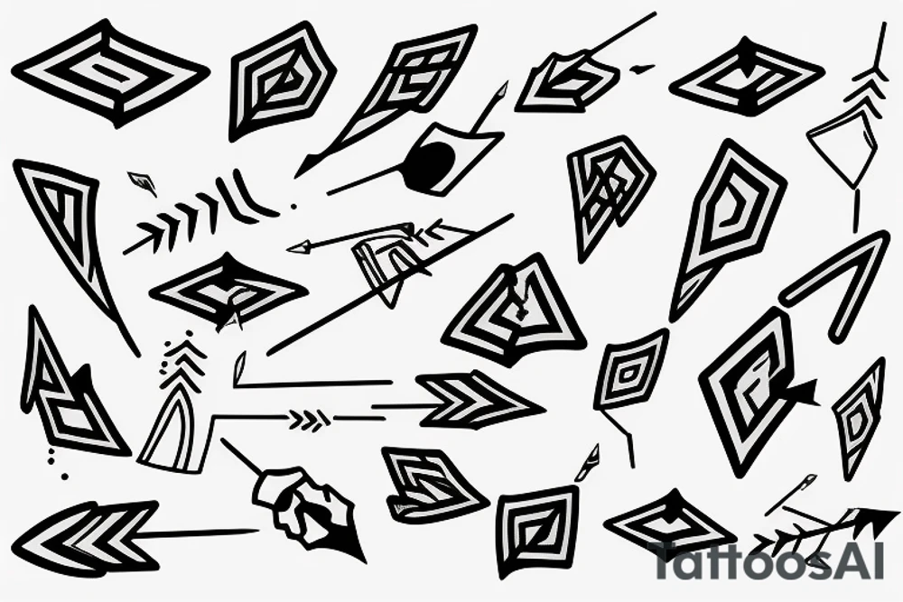 An arrow broken by a semicolon tattoo idea