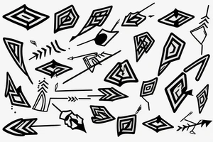 An arrow broken by a semicolon tattoo idea