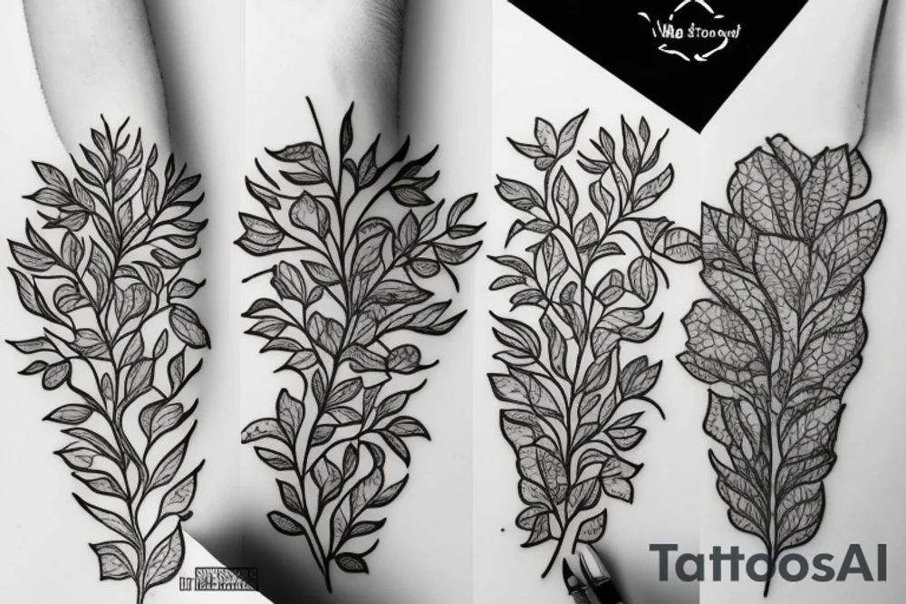 A beautiful flowering tree tattoo idea
