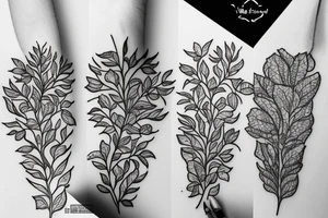 A beautiful flowering tree tattoo idea
