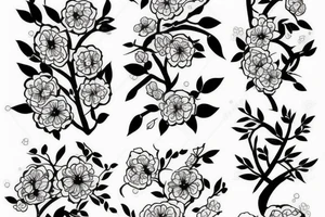 A beautiful flowering tree tattoo idea