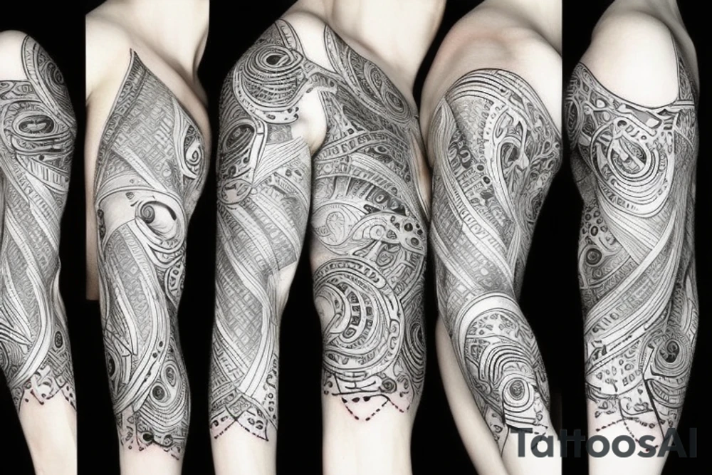 Art abstract woman sculpture white tattoo idea