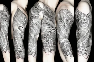 Art abstract woman sculpture white tattoo idea