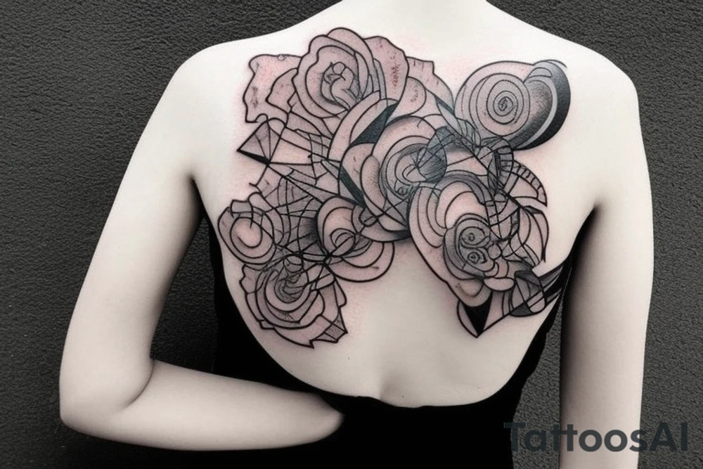 Art abstract woman sculpture white tattoo idea