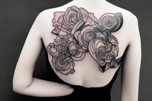 Art abstract woman sculpture white tattoo idea