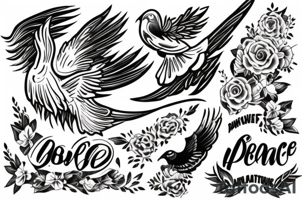 Dove of peace tattoo idea