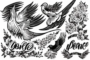 Dove of peace tattoo idea