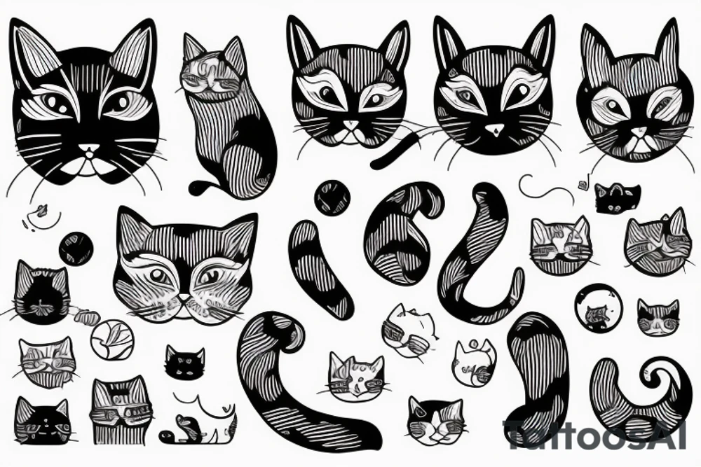 Ocult cat tattoo idea