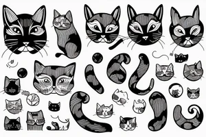 Ocult cat tattoo idea