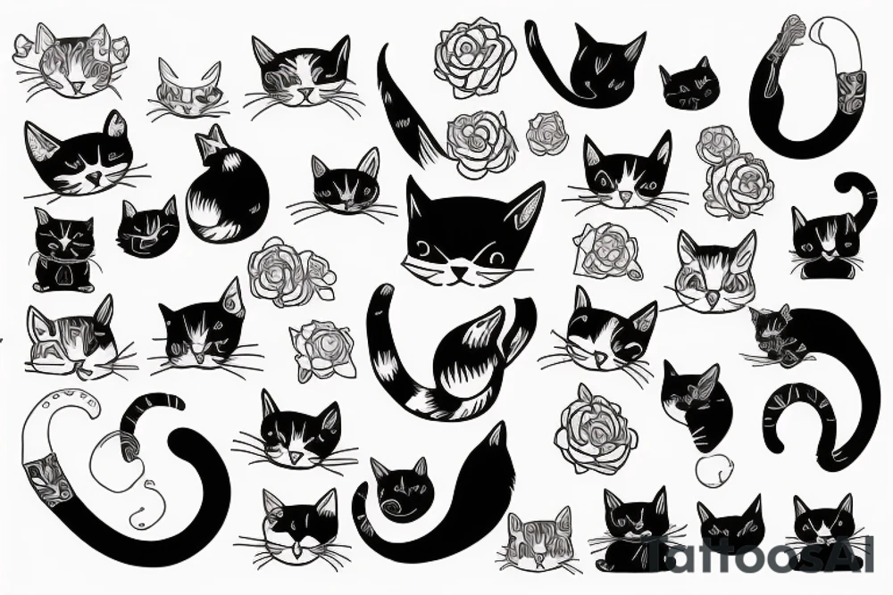 Ocult cat tattoo idea