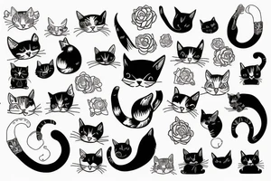 Ocult cat tattoo idea