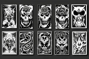 Dark, magic, demons, death tattoo idea