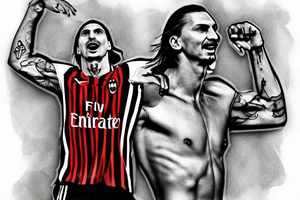 ibrahimovic with Milan Jersey tattoo idea