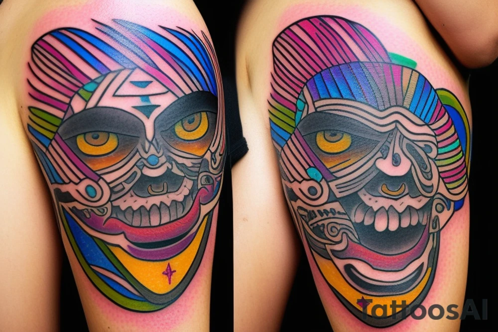 Third eye, full color spectrum with a witch doctor tattoo idea