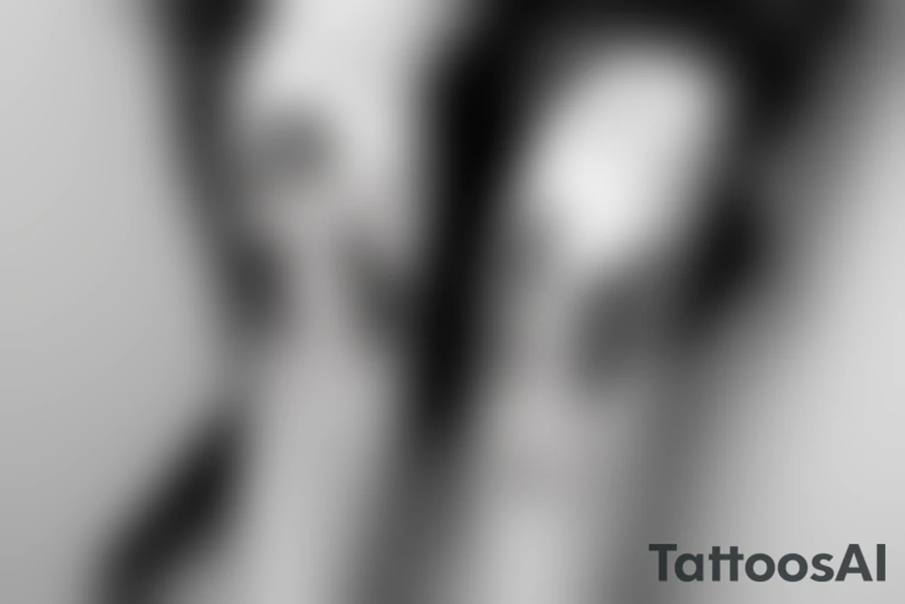 A little Fallen Angel tattoo over the knee tattoo idea