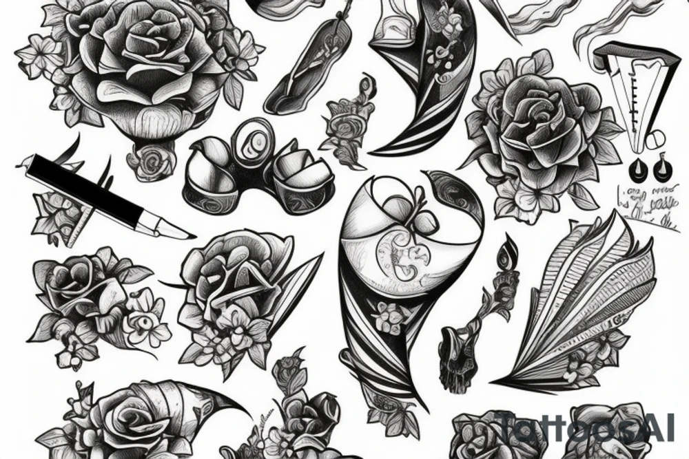 Pies z kotem tattoo idea