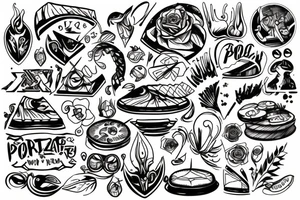 Pies z kotem tattoo idea