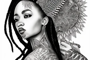 A black girl with ankh tattoo idea