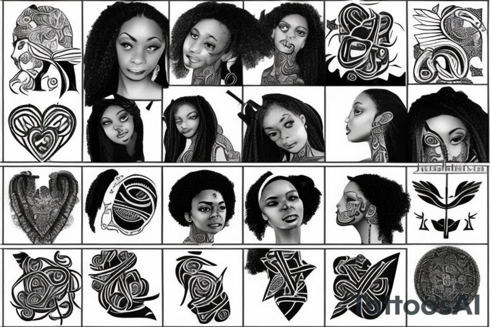 A black girl with ankh tattoo idea