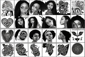 A black girl with ankh tattoo idea