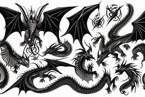 rotten dragon wings tattoo idea