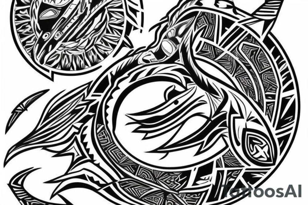 Cherokee hawk thunderbird tattoo idea