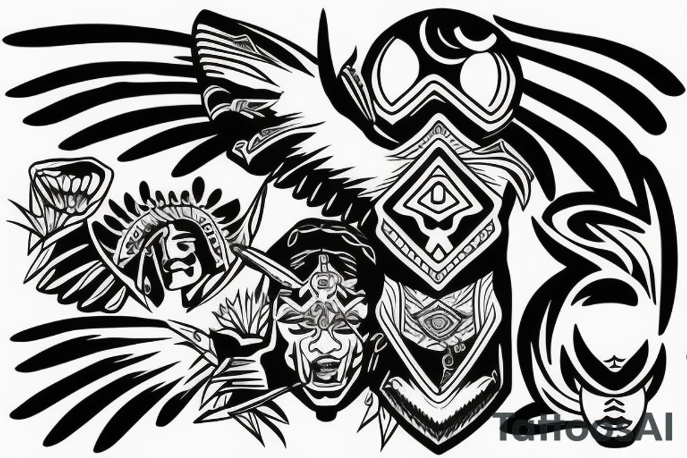 Cherokee hawk thunderbird tattoo idea
