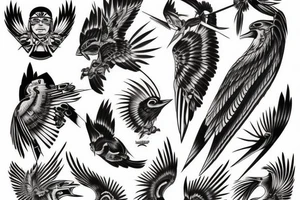 Cherokee hawk thunderbird tattoo idea