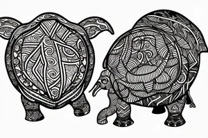 Tortoise with elephant tattoo idea