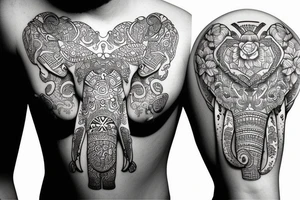 Tortoise with elephant tattoo idea
