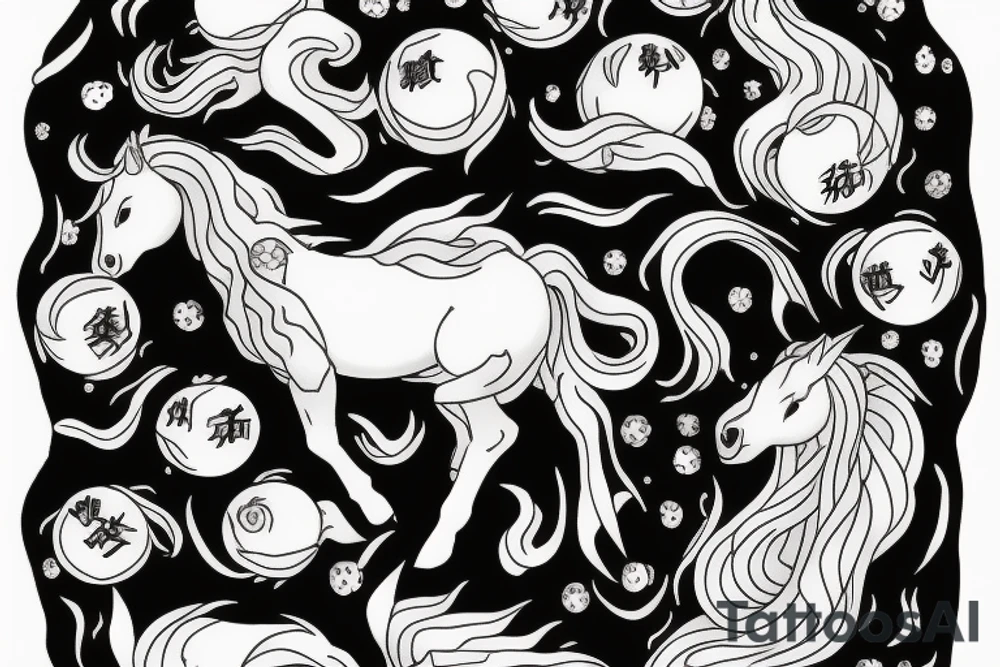 white pony tattoo idea