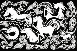 white pony tattoo idea