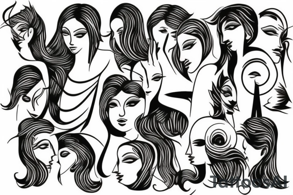 Woman tattoo idea