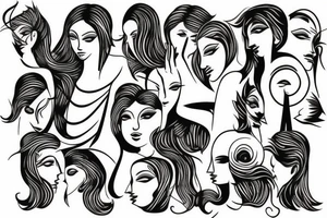 Woman tattoo idea